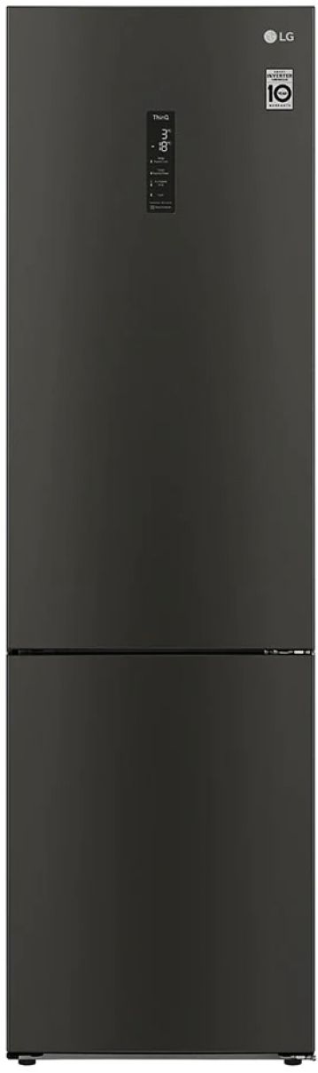 Хладилник с фризер LG GBB62BLFGC, 384 l, D , No Frost , Черен