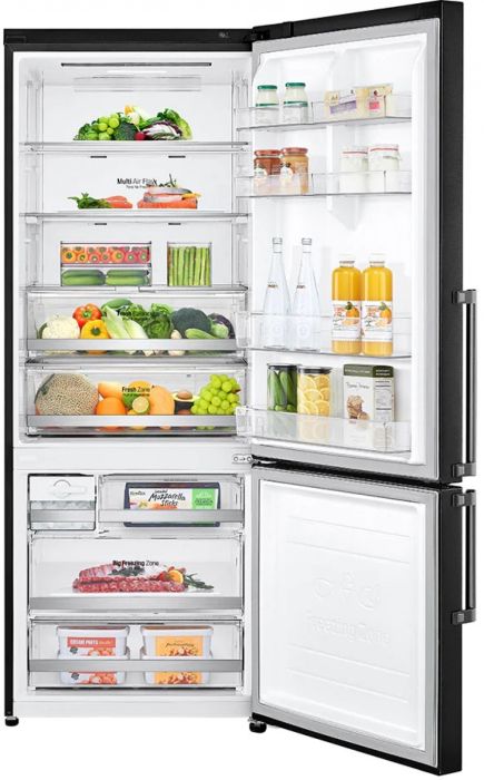 Хладилник с фризер LG GBB569MCAMB , 462l, E , No Frost , Черен
