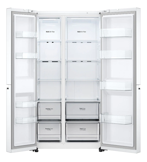Хладилник с фризер LG GSBV70SWTM, 655L, Клас F, No Frost,