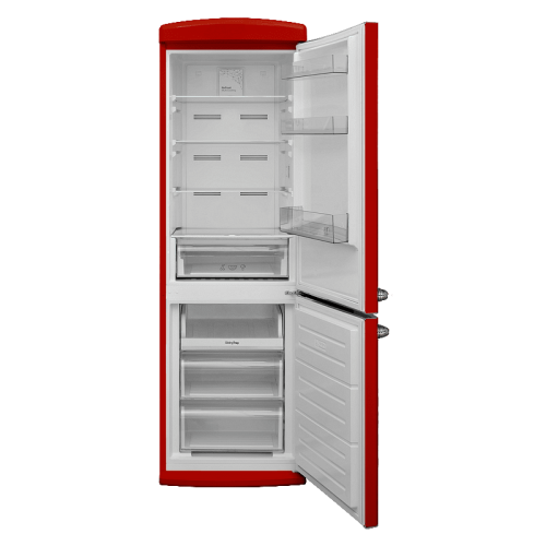 Хладилник с фризер Finlux FXCARE 37301 RED , 331 l, F , No Frost , Червен