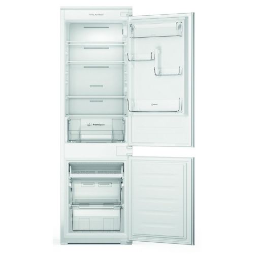 Хладилник с фризер за вграждане Indesit INC18 T111 , 250 l, F , No Frost